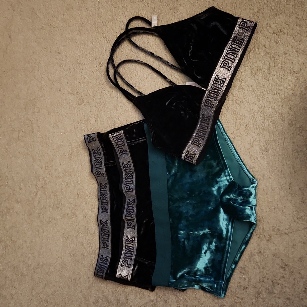 Victoria Secret PINK Velvet Bra and Underwear Bundle